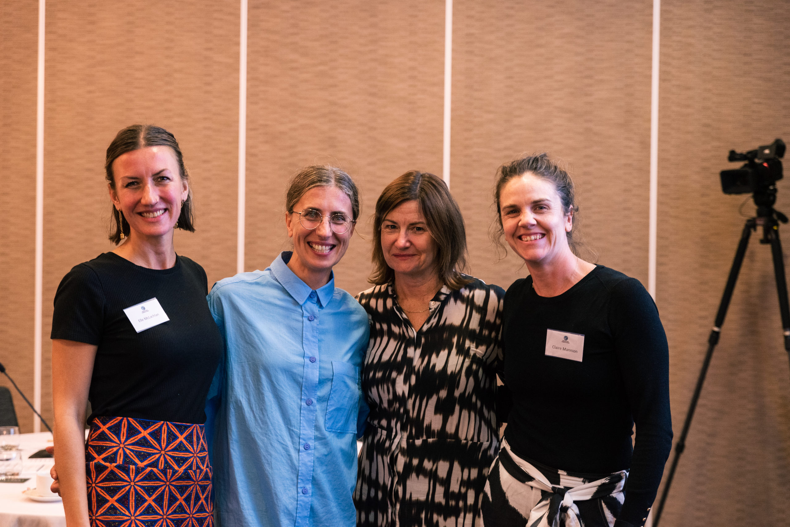 (L-R): Elle McLachlan  (Program Manager, NYEB), Elmina Jodic (Head of Youth, BSL), Jenny Wheatley (VFFF CEO) and Claire Mannion (VFFF Senior Program Manager)