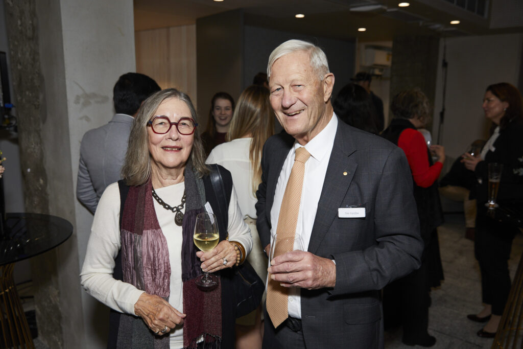 Dr. Sue-Anne Wallace AM and Tim Fairfax AC at VFFF's 60th Anniversary celebration, June 2022