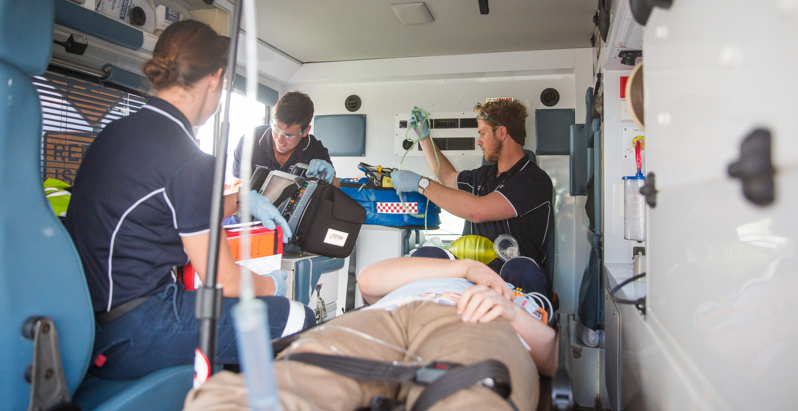 Charles Sturt University Paramedicine students in action  