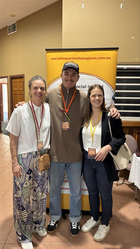 VFFF's Claire Mannion and El Schwanke with Jameson Harvey