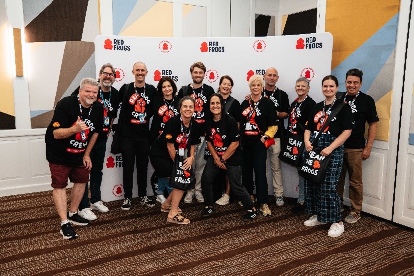 The Red Frogs team with VFFF Directors and team. Photo credit: Red Frogs Australia 