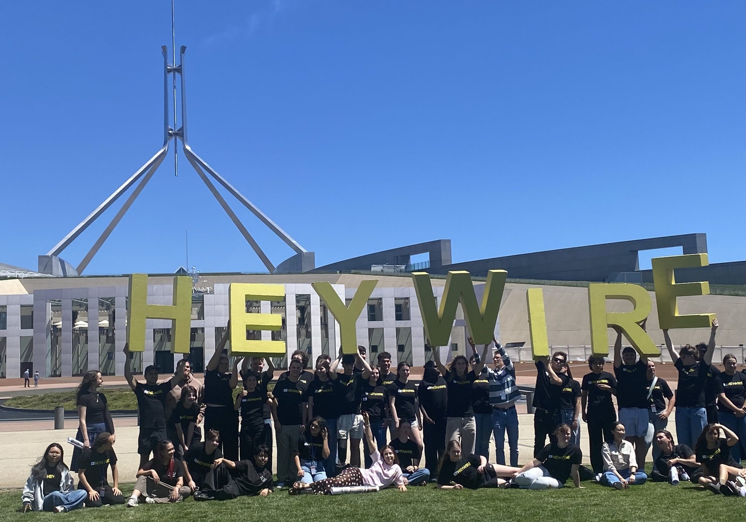Heywire participants at Parliament House