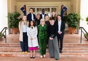Members of the NYSO with the Governor-General, Her Excellency Ms Sam Mostyn AC.